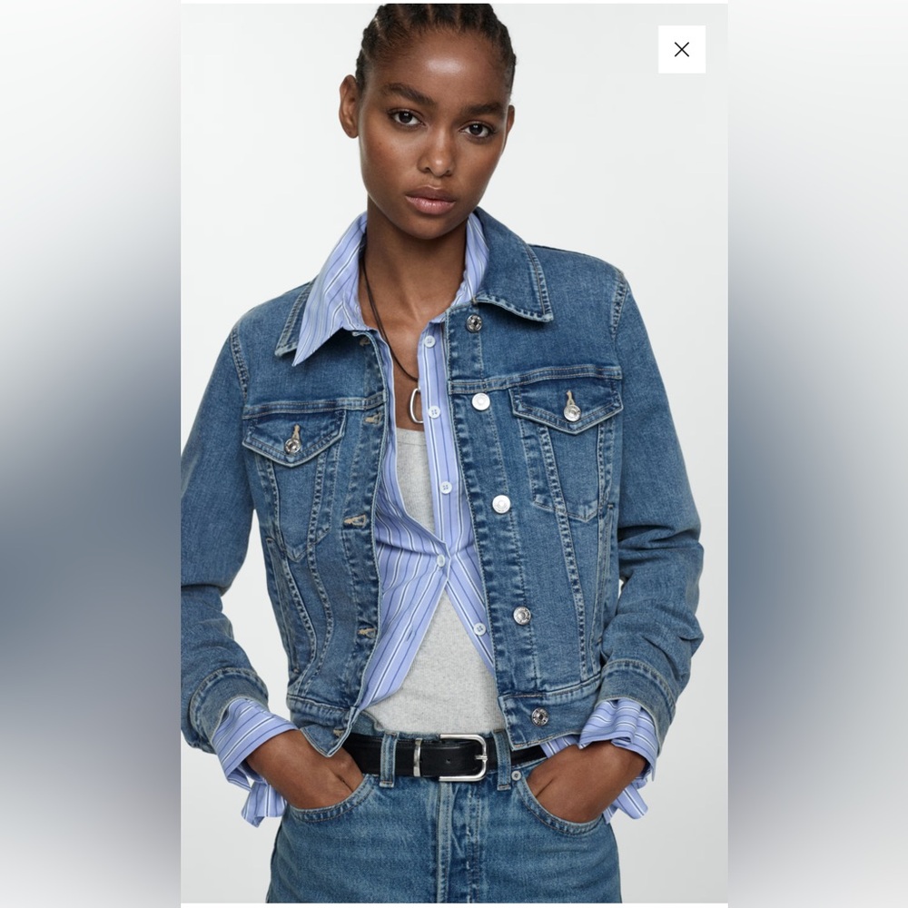 Mango Pocketed Denim Jacket